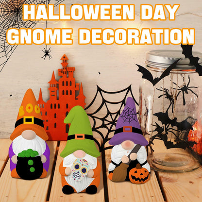 Youyole 3 Pack 4" Unpainted Gnome Statues DIY Craft Halloween Decor