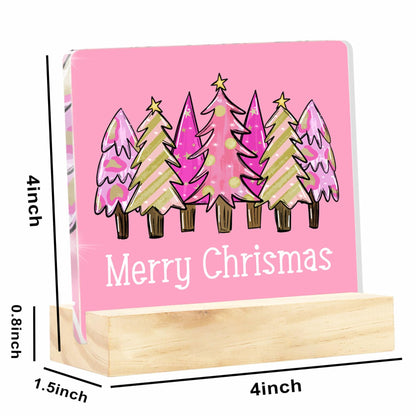 Christmas Vacation Movie Sign 4x4 Clear Acrylic Desk Decor Holiday Xmas