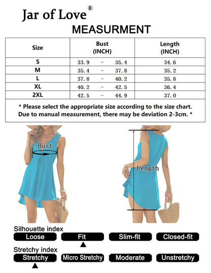 Jar of Love Light Blue Sun Dress Sarong Coverup Size XL