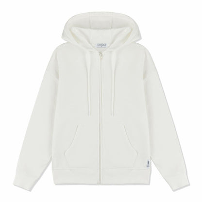AMERICLOUD Women's Soft Brushed Fleece Zip Up Hoodie White XXL New