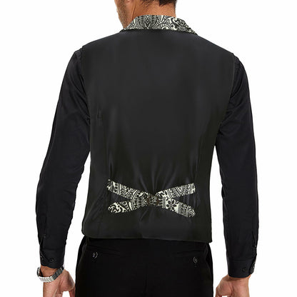 Century Star Men's Gold Vest Steampunk Pirate Western Formal XXL