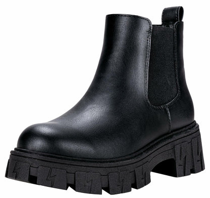 Jeossy Women's Nude Chelsea Combat Boots DJY9620, Platform, Size 9