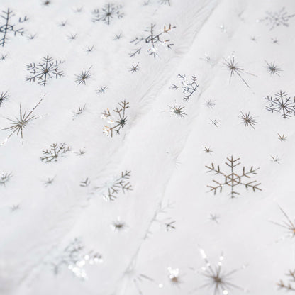 4-Pack Mini Christmas Tree Skirts 15" White Xmas Holiday Decor