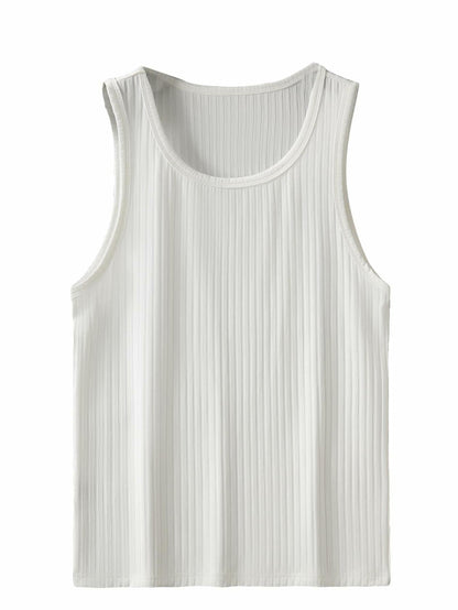 COZYEASE Men's Rib Knit Sleeveless Tank Top Green Small Casual Bodycon