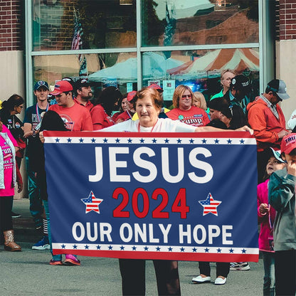 YISIDAI Jesus 3x5 Double Sided Christian Faith Outdoor Yard Banner Flag