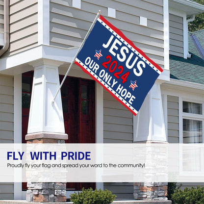 YISIDAI Jesus 3x5 Double Sided Christian Faith Outdoor Yard Banner Flag