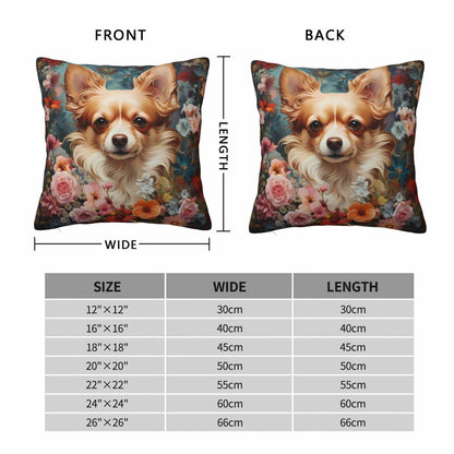 Keebik William Morris Dog Throw Pillow Cover Vintage Style Soft 18x18 Inch