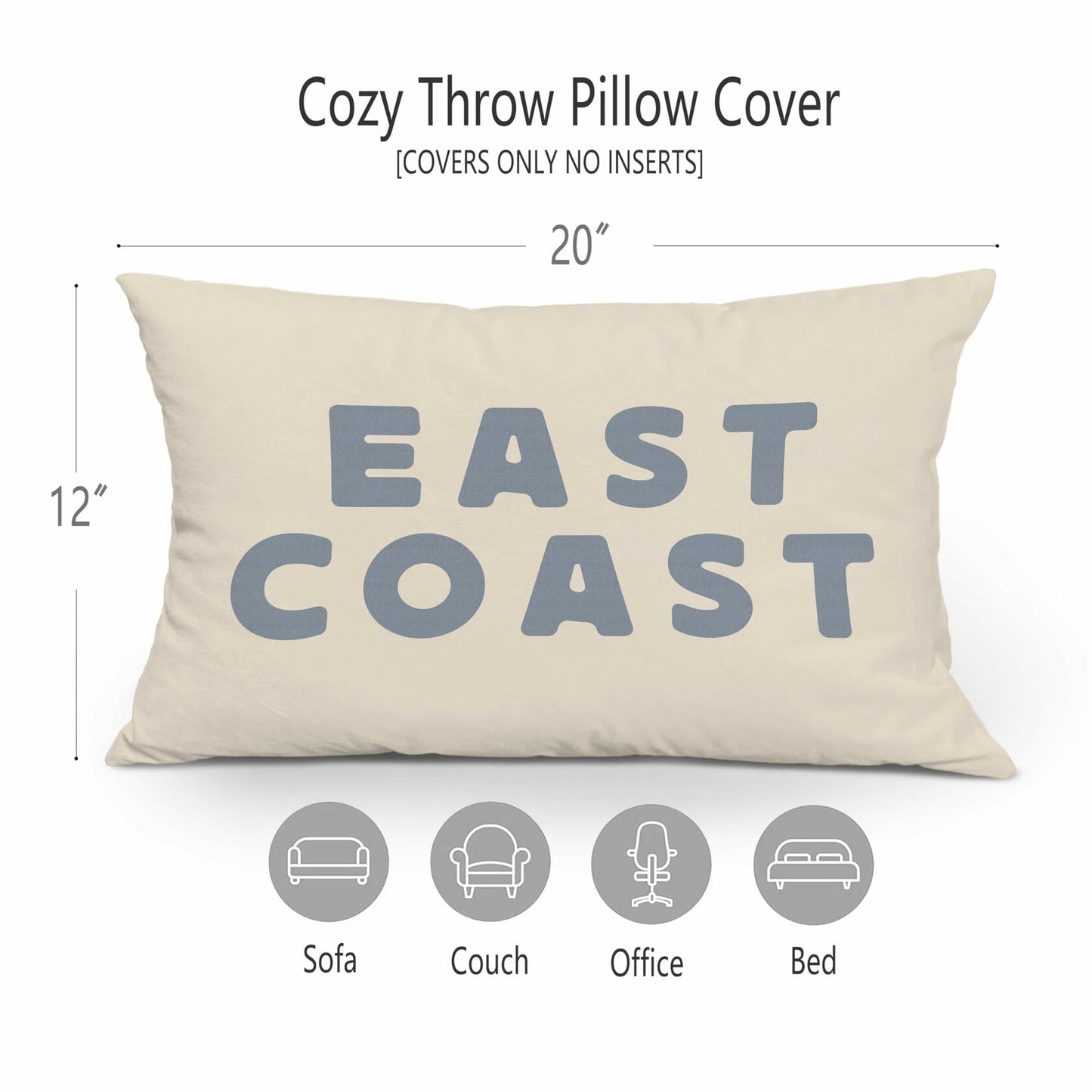 okaxscm Coastal Cowgirl Western Pillow Covers 20x12 Set of 2 Lumbar Throw