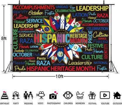 Hispanic Heritage Month Backdrop 7x5FT Classroom Photography Background