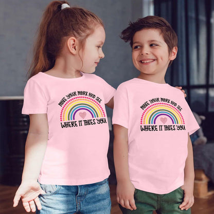 CAZYCHILD Dot Day Kids T-Shirt Rainbow Toddler Tee 2024 Girls Boys