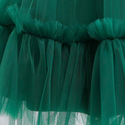 guchoo Girls Christmas Flower Ball Gown Dress Green, Size 12-18 months