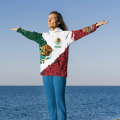 FAYBA Mexican Hoodie 3D Print Casual Pullover White Size 2XL