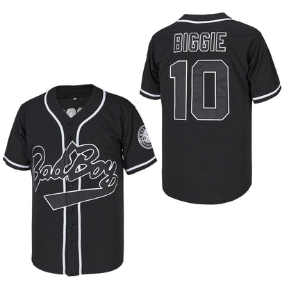ACAIL Biggie Bad Boy Movie Baseball Jersey Stitched Black Size S