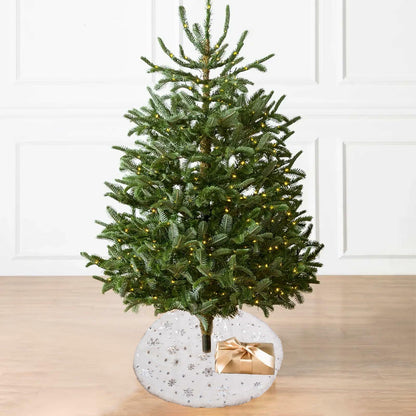 4pcs 15" Christmas Tree Skirt Set Mini Holiday Decoration