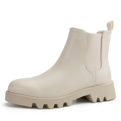 firelli Women Chelsea Ankle Booties Slip-On Winter Boots Ivory Size 9