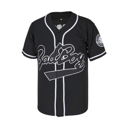 ACAIL Biggie Bad Boy Movie Baseball Jersey Stitched Black Size S