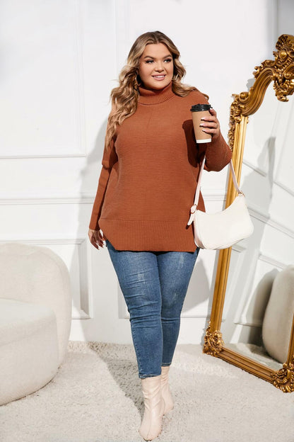 Hanna Nikole Women's Pullover Sweater Chunky Knit Loose Fit Size 18 Orange