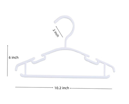 VIIBASE Baby Nursery Closet Hangers Ultra-Thin Plastic White 20 Pack