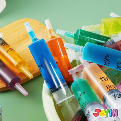 JOYIN 25-Pack 60ml Plastic Syringes with Easy-Grip Caps Reusable Tubes