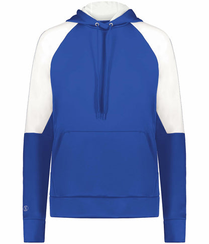 Holloway Women's Momentum Team Fleece Hoodie Royal White - Size XXL