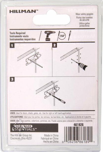 Hillman Hardware Essentials Barrel Bolt Zinc-Plated 2"