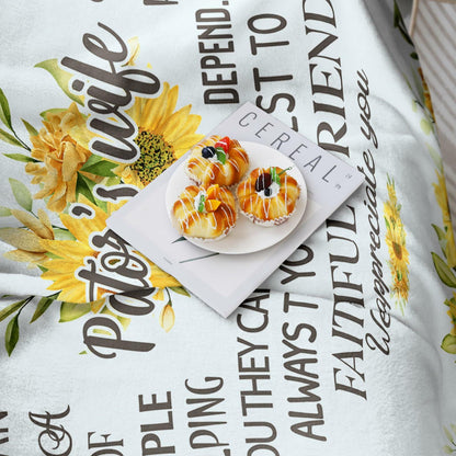 JTUOW Sunflower Blanket Pastor Appreciation Christian Gift 60x50