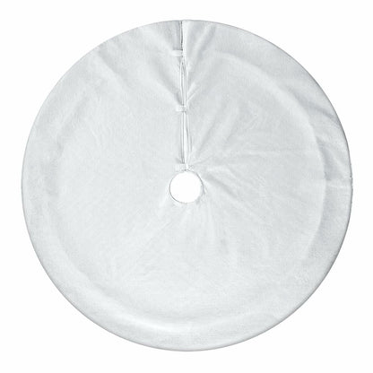 USILAND Christmas Tree Skirt White Faux Fur Rhombus Texture Size 32