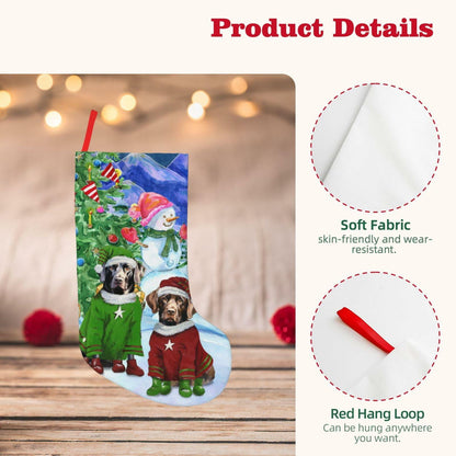 MOLAIGIN Christmas Black Labrador Chocolate lab Santa Dog Retriever 18 Inches