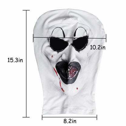 VSAEJO Halloween Clown Costume Jumpsuit Mask Set Adults Size L