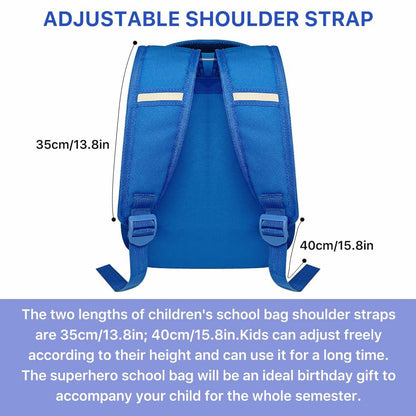 DGOOH Superhero Kids Backpack 16'' Cartoon School Bag Boys Girls