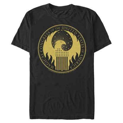Warner Bros Men's Fantastic Beasts Magical Congress Tee Black Size L