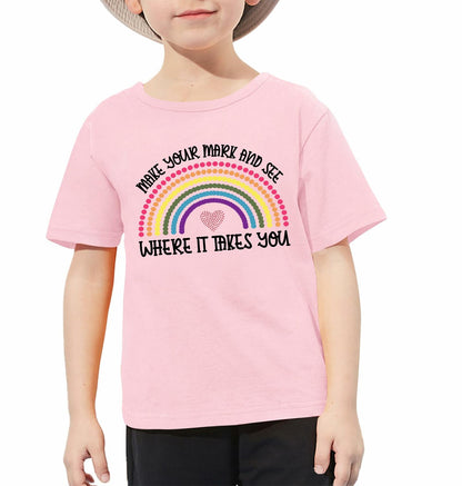 CAZYCHILD Dot Day Kids T-Shirt Rainbow Toddler Size Colorful - Size 5T