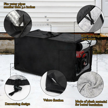 Outdoor Pool Heater Cover Waterproof Plush Lining 24x11x11in