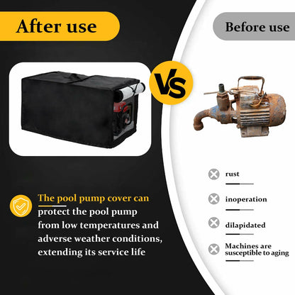 Outdoor Pool Heater Cover Waterproof Plush Lining 24x11x11in