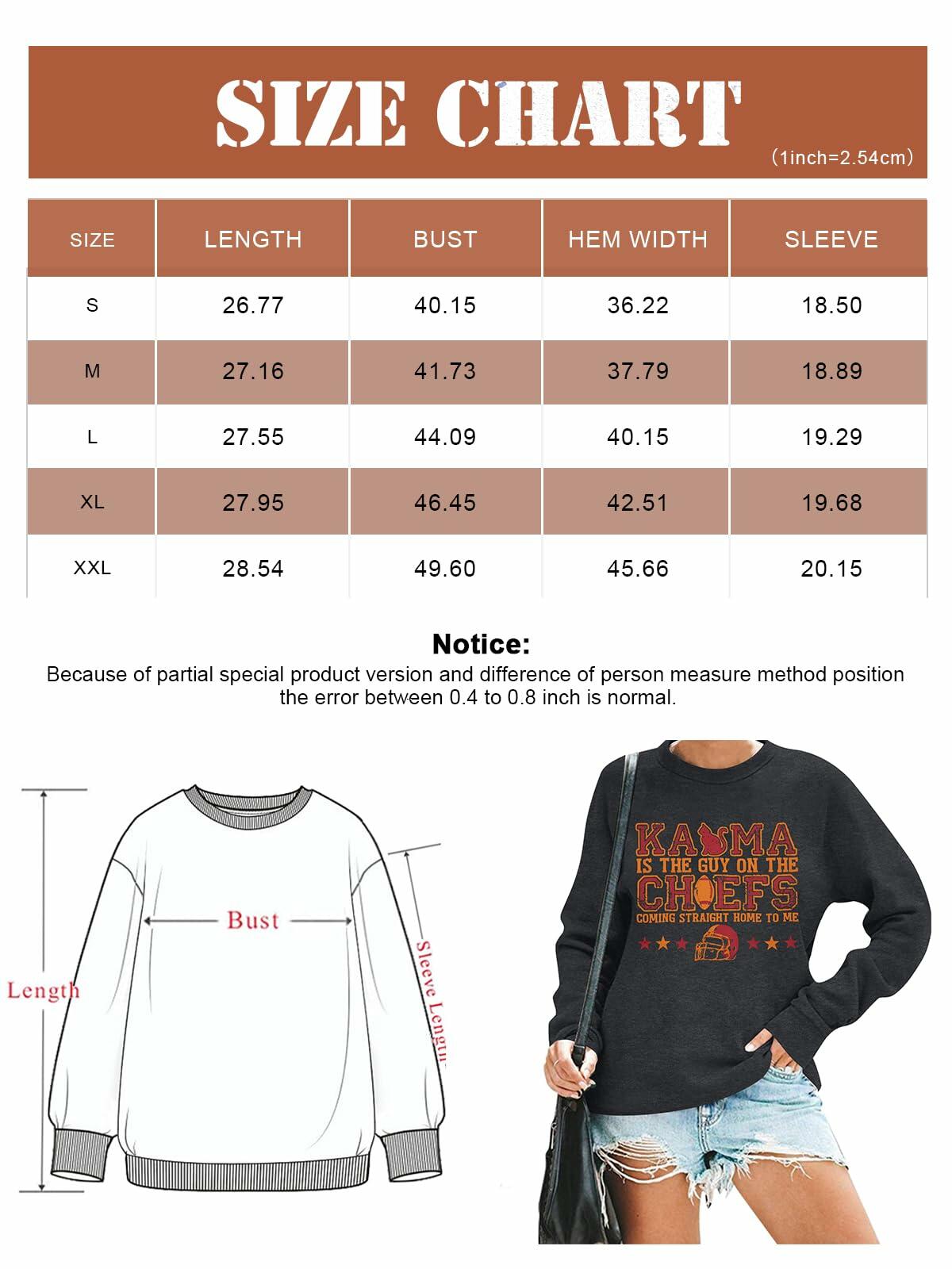 BANGELY Football Sweatshirt Women Long Sleeve Graphic Pullover - Size L