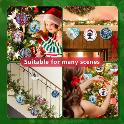 Bee Christmas Ornaments 2024 Acrylic Hanging Decor Indoor Outdoor