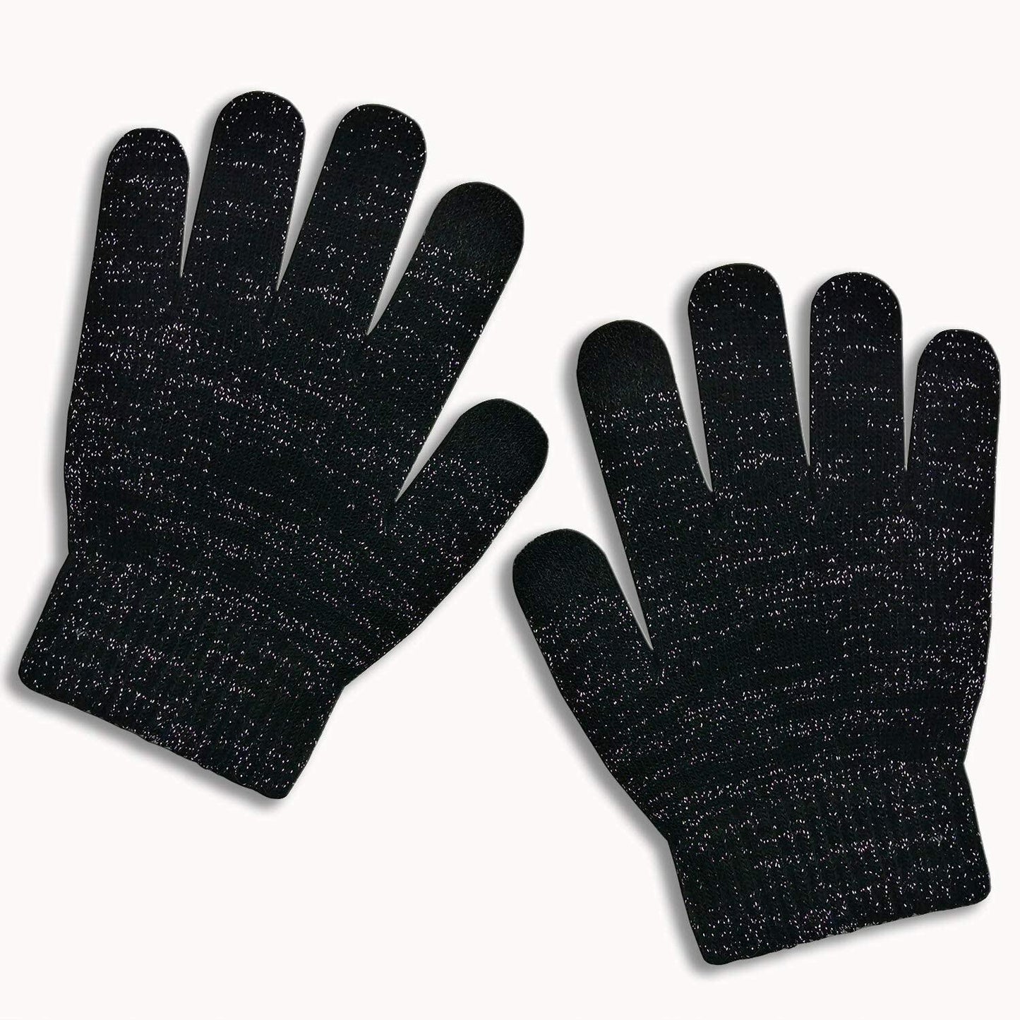 Evridwear Kids Winter Touchscreen Gloves Knitted Warm Mittens 3 Pairs Size 3T-5T