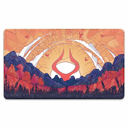 Paramint Plains Mana Scenery Stained Glass Stitched MTG Playmat TCG Mat