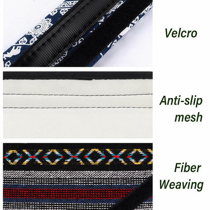 IHOTDER 2PCS Seat Belt Cover Pad Boho Universal Car Accessories Seatbelt Cover-D