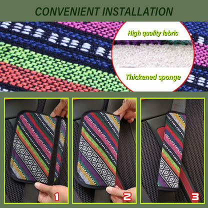 IHOTDER 2PCS Seat Belt Cover Pad Boho Universal Car Accessories Seatbelt Cover-D