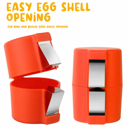 3PCS Stainless Steel Egg Cracker Tool Set Handheld Kitchen Opener Peeler