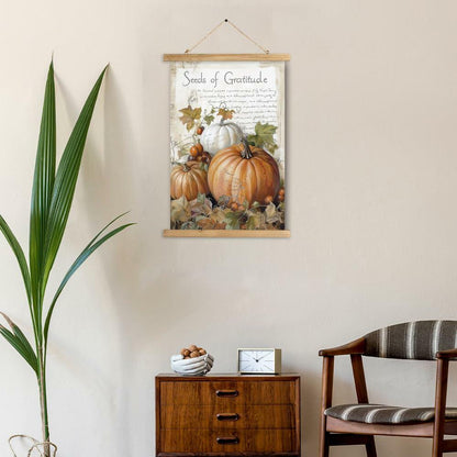 XIAOAIKA Vintage Pumpkin Thanksgiving Poster Wall Art Rustic 16x23