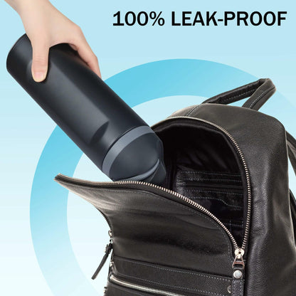 Sports Water Bottle 1L Leakproof Portable Black Gym Outdoor Travel