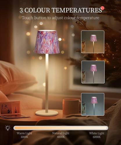 Faithorse Cordless Table Lamp Oil Painting Series Dimmable Pink 5200mAh