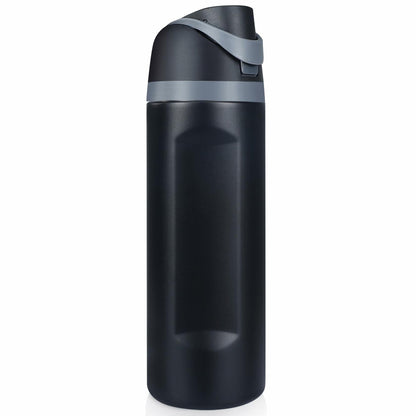 Sports Water Bottle 1L Leakproof Portable Black Gym Outdoor Travel