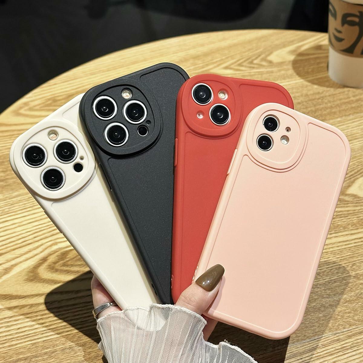 Callyue iPhone 16 6.1 TPU Case Circular Edges Camera Protection Black