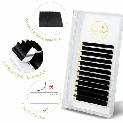 SWANIYA Lash Extensions 0.05 Thickness D Curl 8-15mm Mix Volume Black
