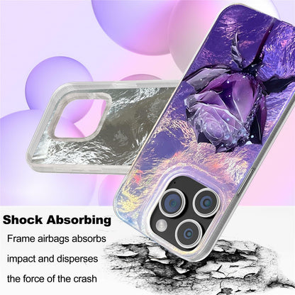 buccilly iPhone 12 Pro Max Case Slim TPU Shockproof Purple Roses Floral