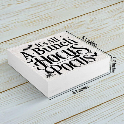 PQV Funny Ghost Wooden Box Sign Desk Decor Home Farmhouse Office