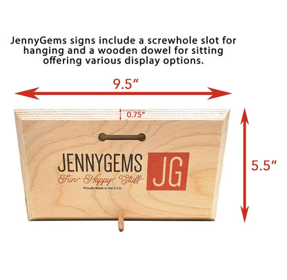 JennyGems Halloween Wooden Sign Indoor Decor Bats Pumpkin Made in USA